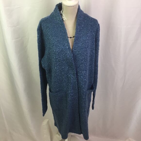 Lisa Rinna Collection Cozy Duster Horizon Blue XS - Picture 13 of 16